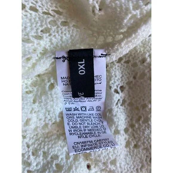 Shein essence deep V-neck, hollow out sweater/dress/cover-up S/XL ￼ - Picture 6 of 6